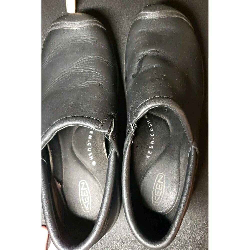 KEEN Utility PTC Slip-On II Work Comfort Shoes Black Leather Womens Size US 8 - Picture 6 of 11